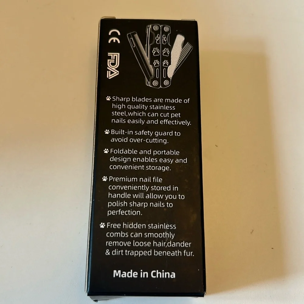 NEW NWT NIB 4-in-1 dog pet nail clippers grooming tool